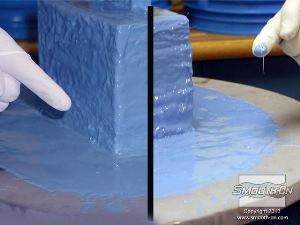 לחיצה להגדלת תמונה לפני מריחה שכבה נוספת יש לחכות שהתבנית היא Takcy כלומר דביקה ובמגע עם האצבע האצבע לא מתלכלכת. רק אז ניתן להמשיך לשיכבה השניה. אפשר לבדוק לאחר חצי שעה.