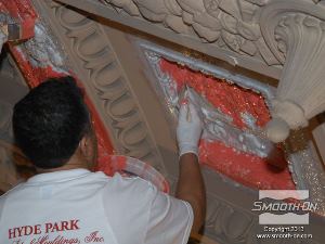 לחיצה להגדלת תמונה התוצאה: ניתן להבחין בין שכבת מריחה אחת לשניה ולדעת היכן יש חוסר בפוליאוריטן.