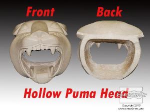 לחיצה להגדלת תמונה המודל המקורי הוא מסיכה של ראש פומה, העשוייה מיציקת בטון.