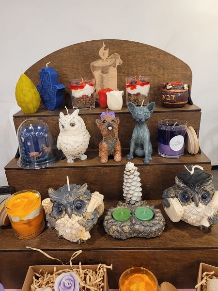 לחיצה להגדלת תמונה נרות מעוצבים בצורת חיות, פרחים ולחגים שונים