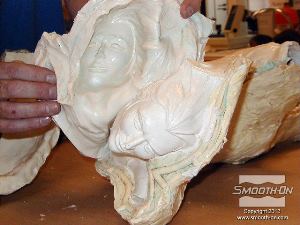 לחיצה להגדלת תמונה תבנית ה פוליאוריטן למריחה Brush-On® 40 העתיקה את כל פרטי המודל המקורי.