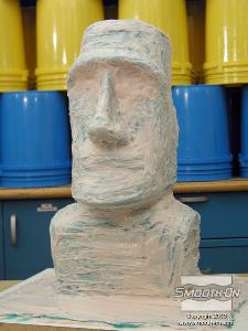 לחיצה להגדלת תמונה לאחר שמסיימים למרוח את השכבה השלישית, מחכים כ-45 דקות עד שהסיליקון Dragon Skin® 10 FAST הופך לדביק (Tacky).