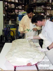 לחיצה להגדלת תמונה חוזרים על התהליך ליצירת החצי השני של תבנית הגומי ומעיל התמיכה.