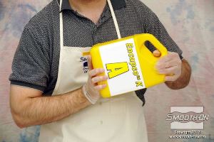 לחיצה להגדלת תמונה מערבבים את כלי הבסיס של סיליקון ללכידת חפצים Encapso® K לפני שמודדים אותו (לא מערבבים את המקשה לפי המדידה!).