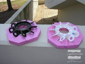 לחיצה להגדלת תמונה תבניות גומי סיליקון Mold Max 30, של מודלי שלד הגלגל המקוריים.