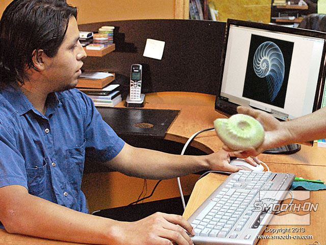 מודל של מאובן היווה את הבסיס לעיצוב הכיור