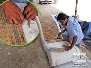 לחיצה להגדלת תמונה מוטות במבוק נחתכים ומושמים על גבי המודל.